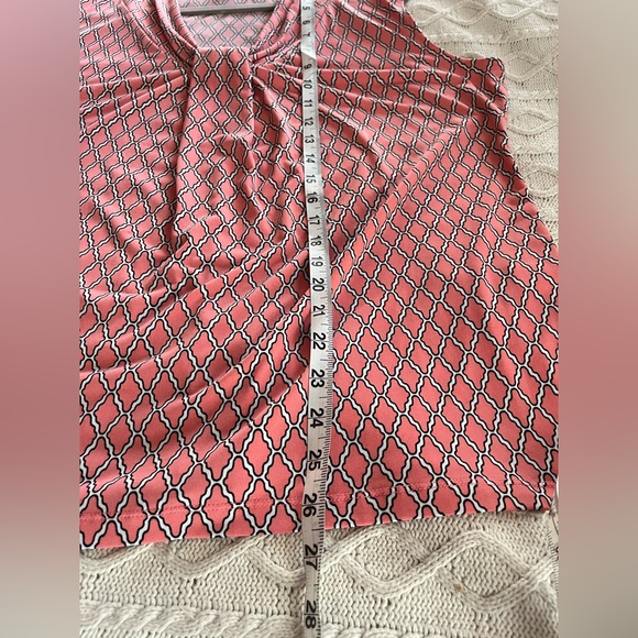 Dana Buchman Coral Patterned Sleeveless Blouse Dressy Women’s size XL - Picture 13 of 15